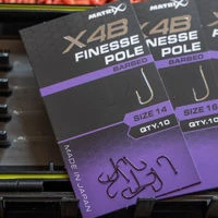 Matrix X4B Finesse Pole Barbed Spade End Hooks